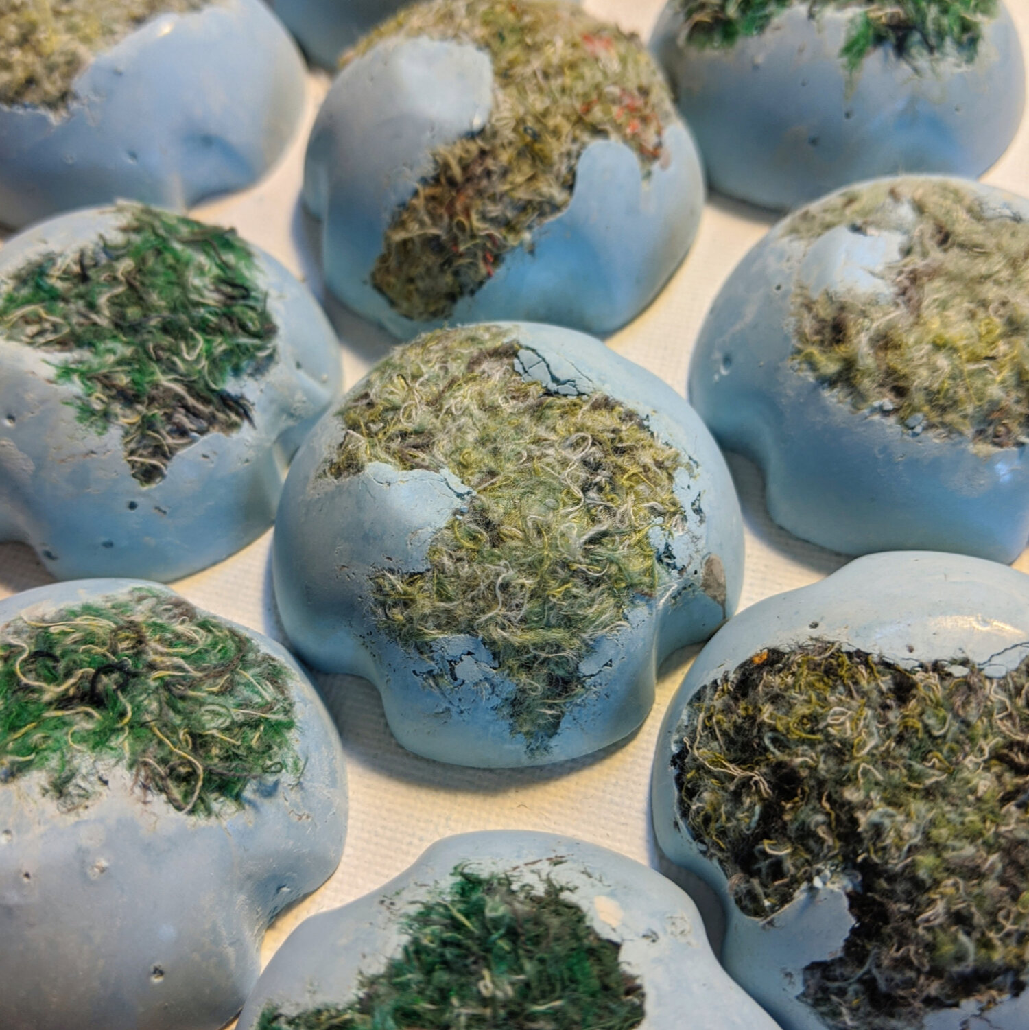 Nerissa Cargill Thompson, No Man is an Island: Small World, 2020, mixed media sculpture/photography.