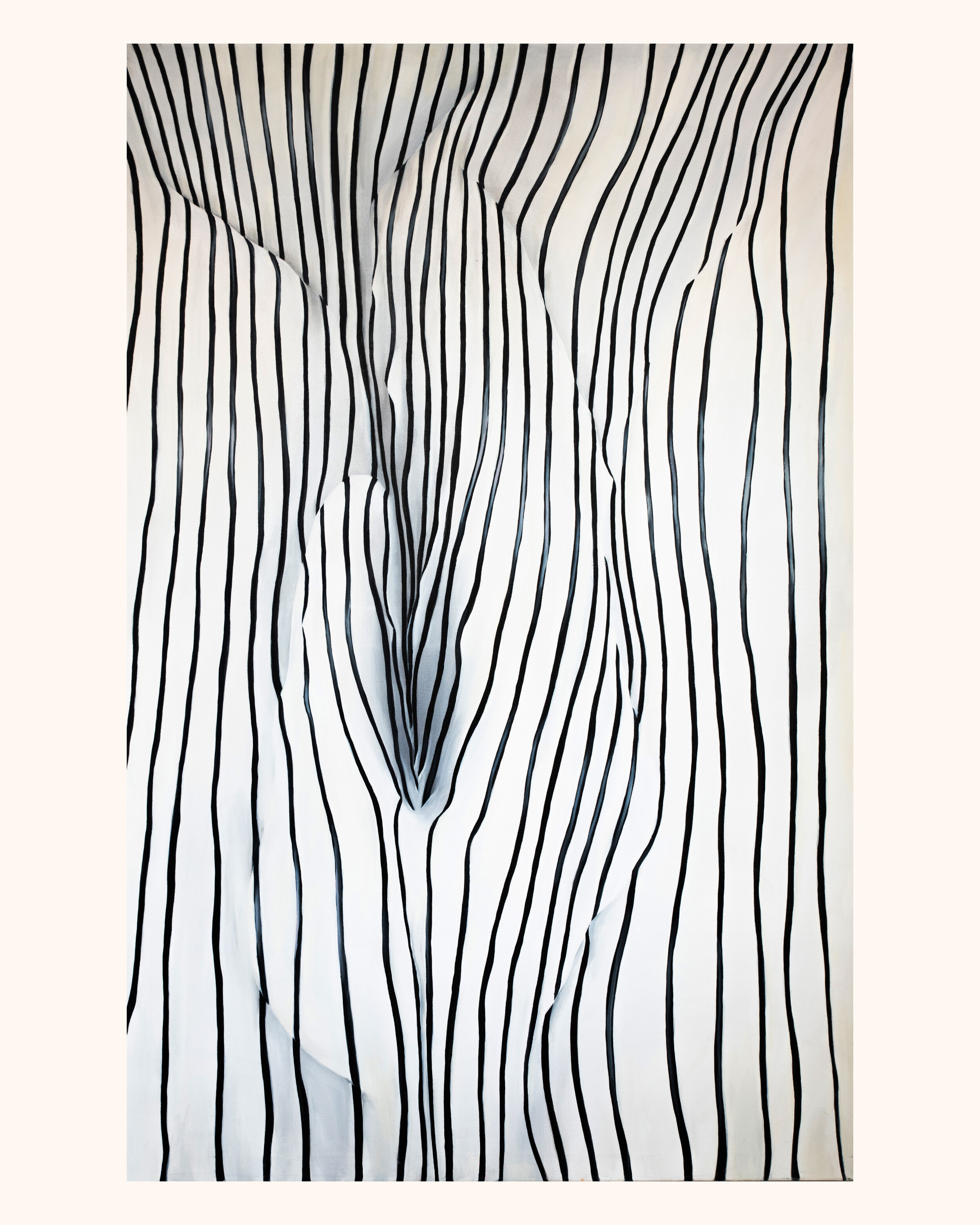 Filidonos Tatianna, The Rabbit: The most visible contemporary sign of sexuality, 2019, oil on canvas, 58” x 38”.