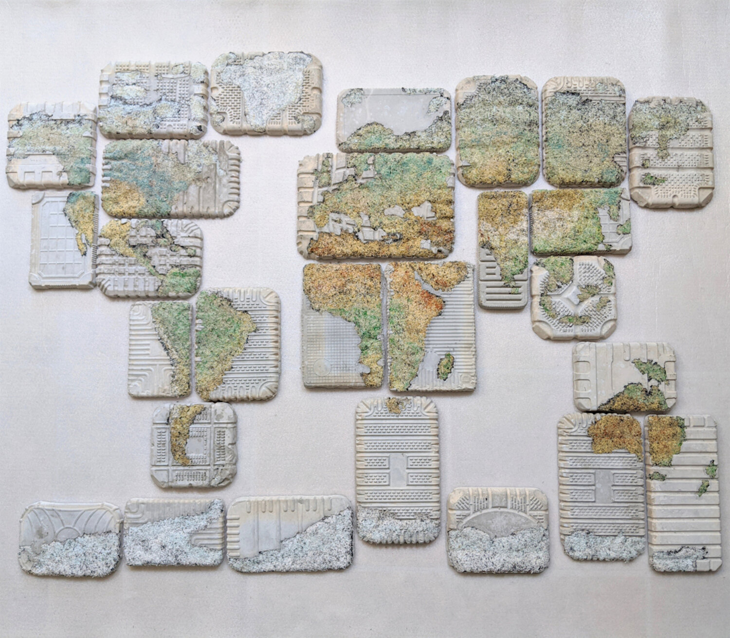 Nerissa Cargill Thompson, No Man is an Island: Mapping the Issue, 2020, mixed media sculpture.
